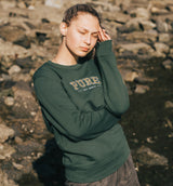 The Varsity Sweatshirt - Bottle Green - PURE CLOTHING