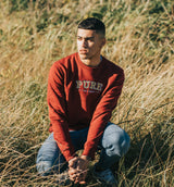 The Varsity Sweatshirt - Burgundy - PURE CLOTHING