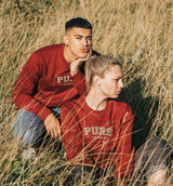 The Varsity Sweatshirt - Burgundy - PURE CLOTHING