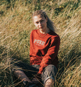 The Varsity Sweatshirt - Burgundy - PURE CLOTHING