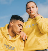 The Varsity Hoodie - Sunset Yellow - PURE CLOTHING