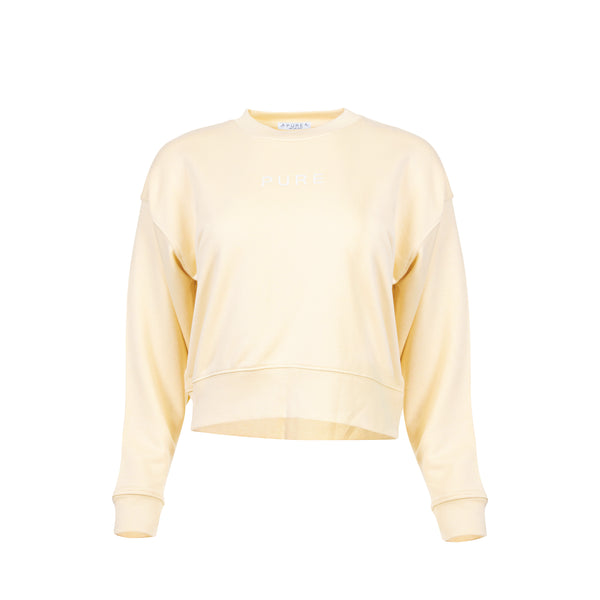 The Cropped Sweatshirt - Butter Yellow