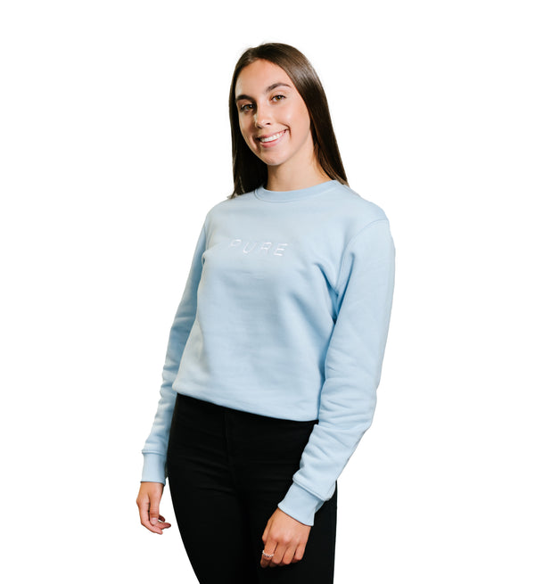 The Billow Sweatshirt - Sky Blue - PURE CLOTHING